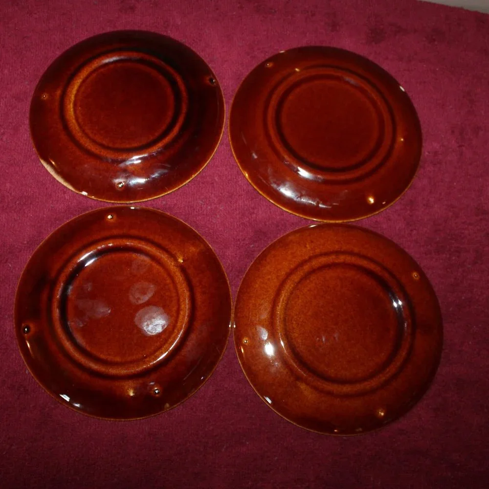 Vintage Hull Pottery Drip Saucers -Set of 4